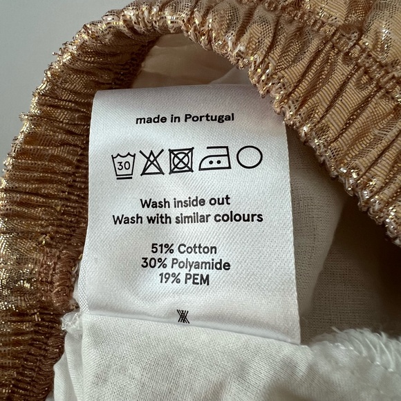 Repose Ams Gold Shiny Mini Skirt size 10Y - Picture 8 of 13